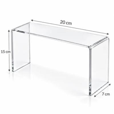 Transparante schoenen display 20 cm breed, 15 cm hoog en 7 cm diep