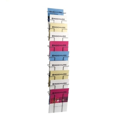 Folderhouder draadstaal 10 vaks A4 wandmodel