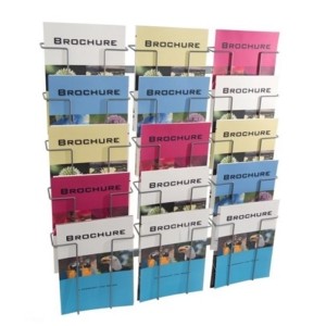 Folderhouder draadstaal 10 vaks A4 wandmodel