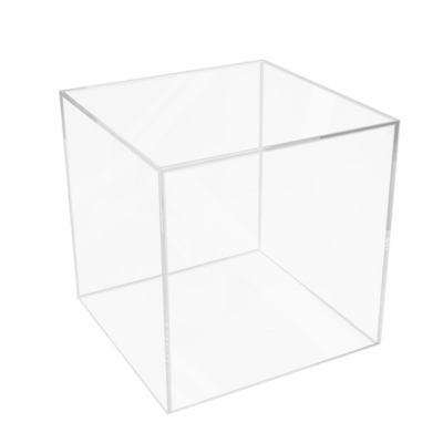 Transparante vitrine kap 250 x 250 x 250 mm van helder acrylaat