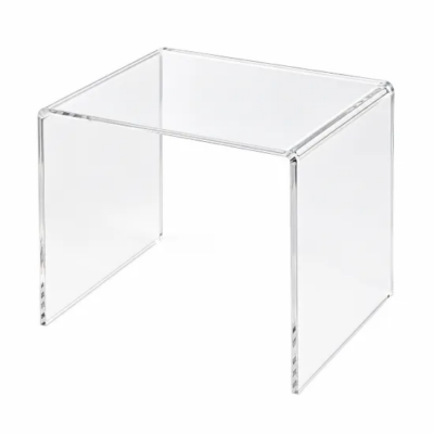 Acryl U-tafel 15 cm hoog van helder plexiglas voor productpresentatie