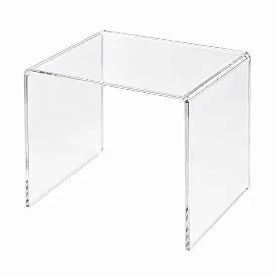 Acryl U-tafel 15 cm hoog van helder plexiglas voor productpresentatie