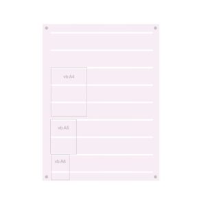 Folderwand helder 74x99cm vv 9 sleuven